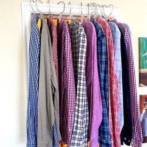 Lot of 14 Banana Republic long sleeve shirts XL.
